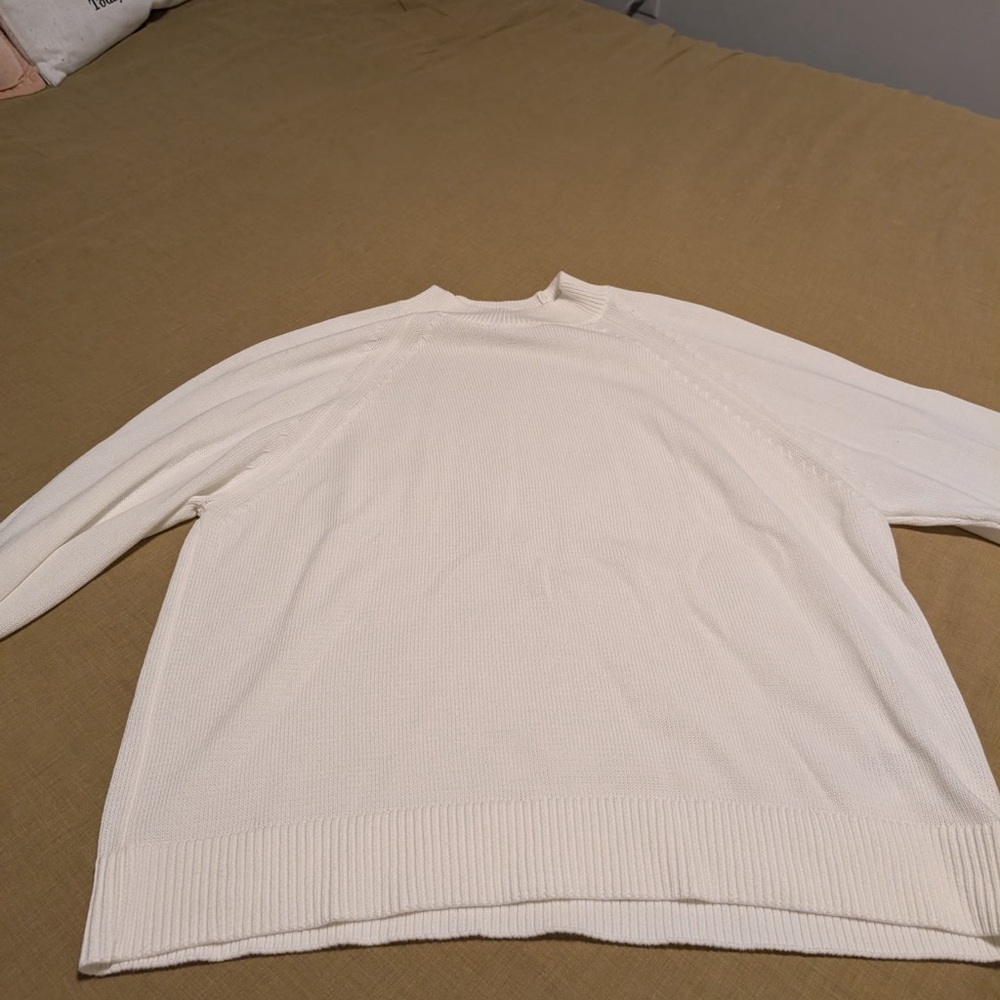 Quince White Knit Sweater